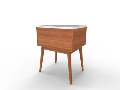 Deryan End Table Set with Storage 3D model