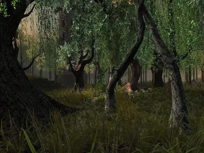 Fantasy Trees 2 Low-poly 3D model