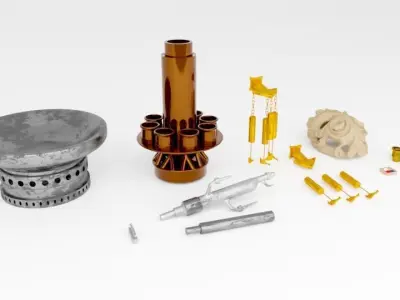 Jabbas Throne Room - Set 4a - Side Attributes 1-6 scale Hottoys 3D print model