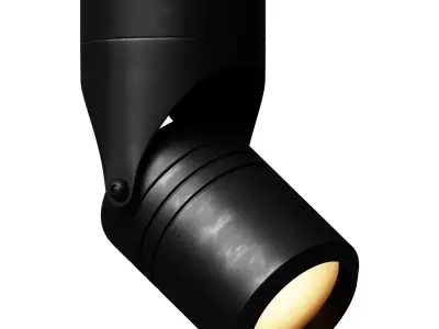 lucide niort wandspot buiten 1xgu10 ip44 zwart 3D model