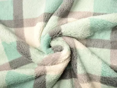 Fleece Plaid Blanket Fabric Texture PBR Texture