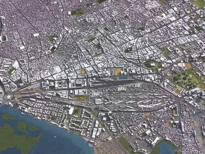 Karachi - 3D City Model Low-poly 3D model