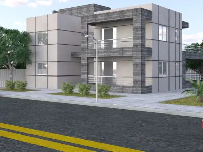 Modern Exterior Villa 3D Model 3D model