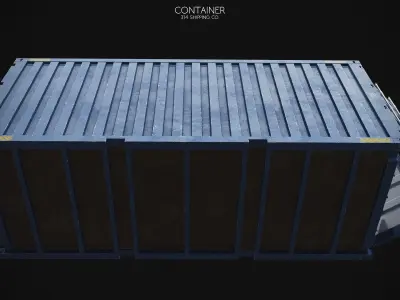 Extreme Modular 3D Container Low-poly 3D model