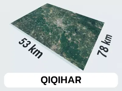 Qiqihar China City Landscape 3D Model 3D model