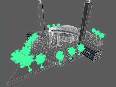 Aspire Mosque Doha Qatar 3D model