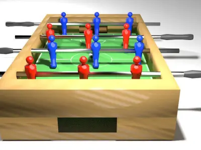 Arcade Game - Soccer Table 3D model