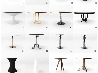 Tables Pack - 100 Models Low-poly 3D model