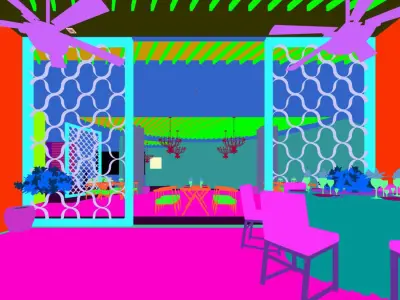 Business Restaurant - Coffee - Banquet  220 3D model