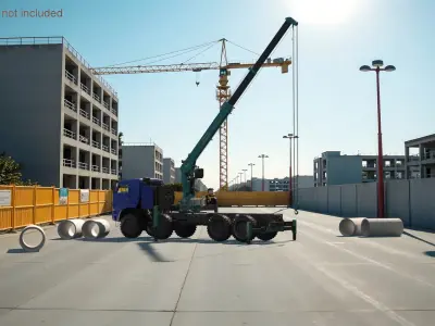  Hyundai Crane Equipment on Kamaz Truck with Operator 