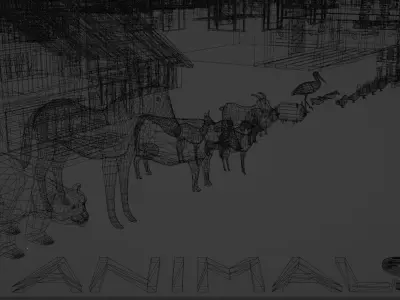 Village Asset Packa Low-poly 3D model