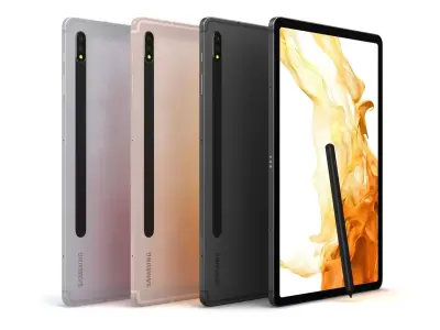 Samsung Galaxy Tab S8 All Color with S-Pen Low-poly 3D model