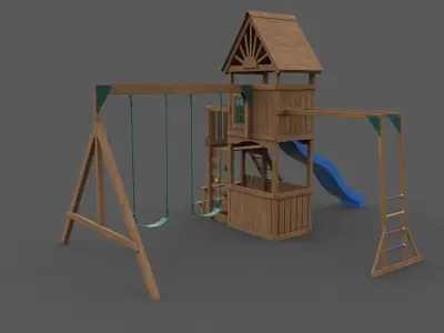 PBR Playground Jungle Gym 10 Low-poly 3D model