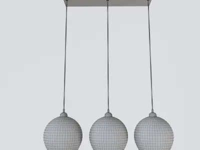Hanglamp helder glass 3D model