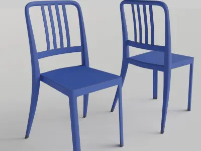 Stackable Plastic Chair Low-poly 3D model