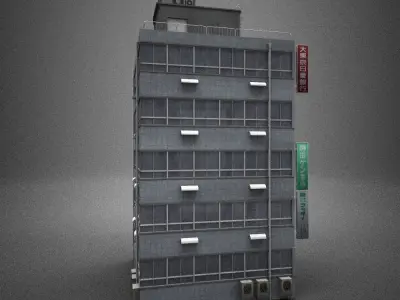 Japan building 19 model in Lightwave 3D 3D model