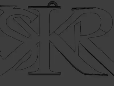 Pendant gold logo 3D print model