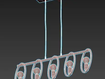 vele-luce-liberty-vl6302p05 light chandelier - gold 3D model