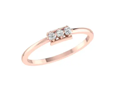 Women Ring Render 3dm STL OBJ FBX Details 3D print model 16