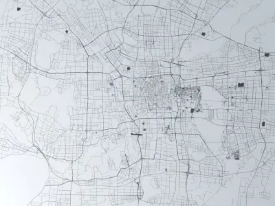 Suzhou Road Network and Streets 3D model