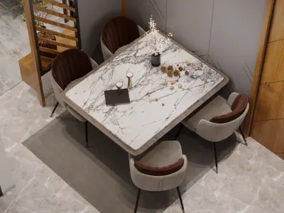 living room interior design scene 3d model 3 3D model