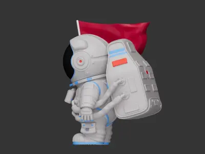 Astronaut Low-poly 3D model get
