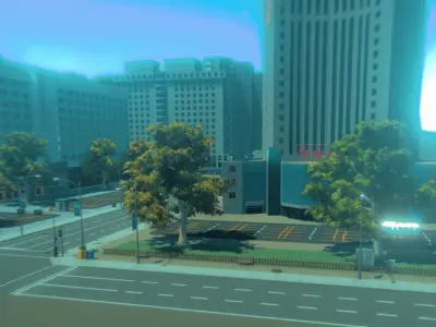 CityBlock city Low-poly 3D model