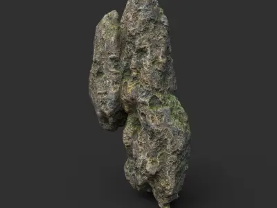 Low poly Fantasy Formation Rock Pack B 200214 Low-poly 3D model