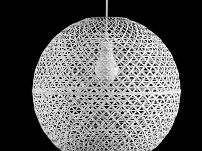 Kaseberga rattan pendant Lamp by IKEA 3D model