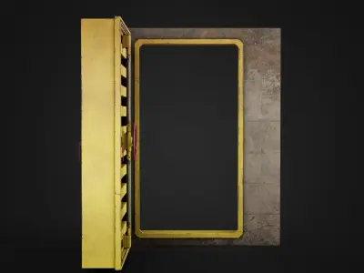 Hermetic Door V Low-poly 3D model