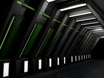 Sci Fi Tunnel  3D model