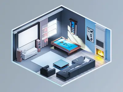 Room 20 Low-poly 3D model