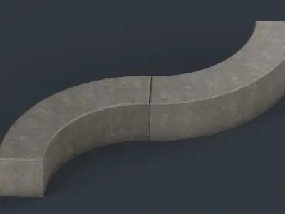 Modern Outdoor Bench 92 PBR Game Ready Low-poly 3D model