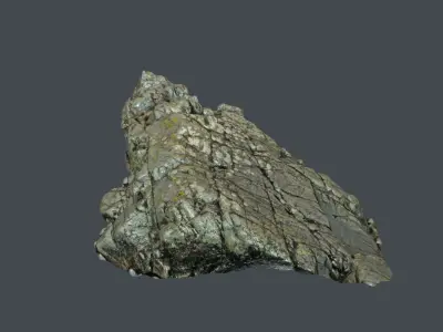 3d scanned rock cliff J 3D model