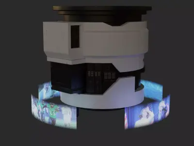 Cyberpunk 2077 TV Hologram 3D model