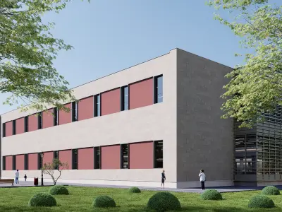 library Low-poly 3D model