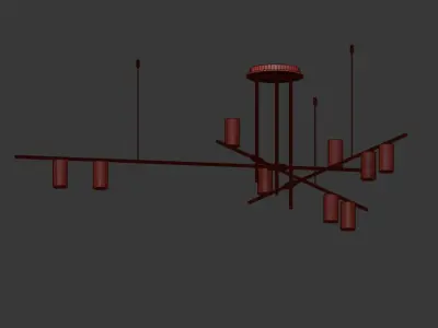 Bokt Contemporary Minimalist 9 Light  3D model