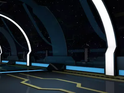 Sci Fi Bridge 3D model