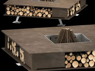 Fire pit toast 3D model