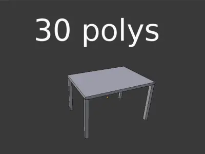 Table Low-poly 3D model
