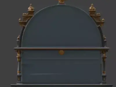 Steampunk Grand Victorian Train Station 3D Model Low-poly 3D model