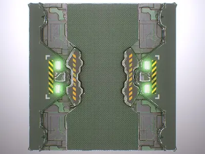 PBR Sci-Fi Spaceship Texture 51 Low-poly 3D model