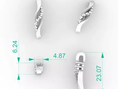 Twisted Wave Necklace 3D print model