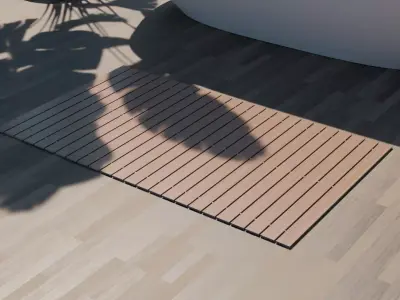 Bamboo Bathmat 3D model