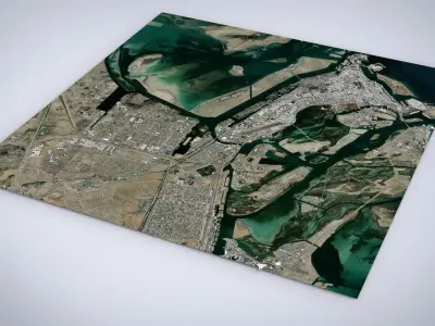 Cityscape Abu Dhabi United Arab Emirates  3D model