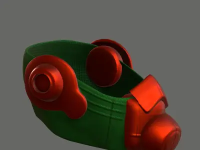 Gas mask helmet 3d model scifi Low-poly  Low-poly 3D model 230