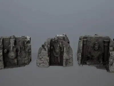 buda temple   Low-poly 3D model