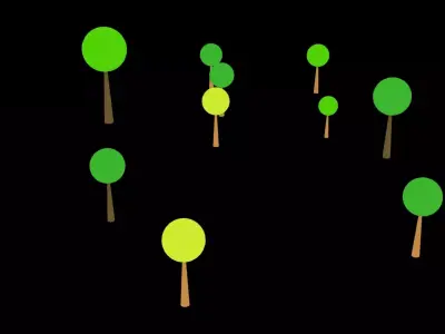 Low Poly Game Ready Trees Low-poly 3D model
