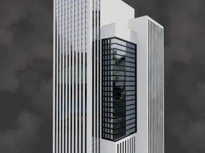 Skyscraper06 NewYork-Style Low-poly 3D model