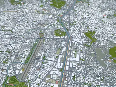 Medellin Antioquia Colombia 30km Low-poly 3D model